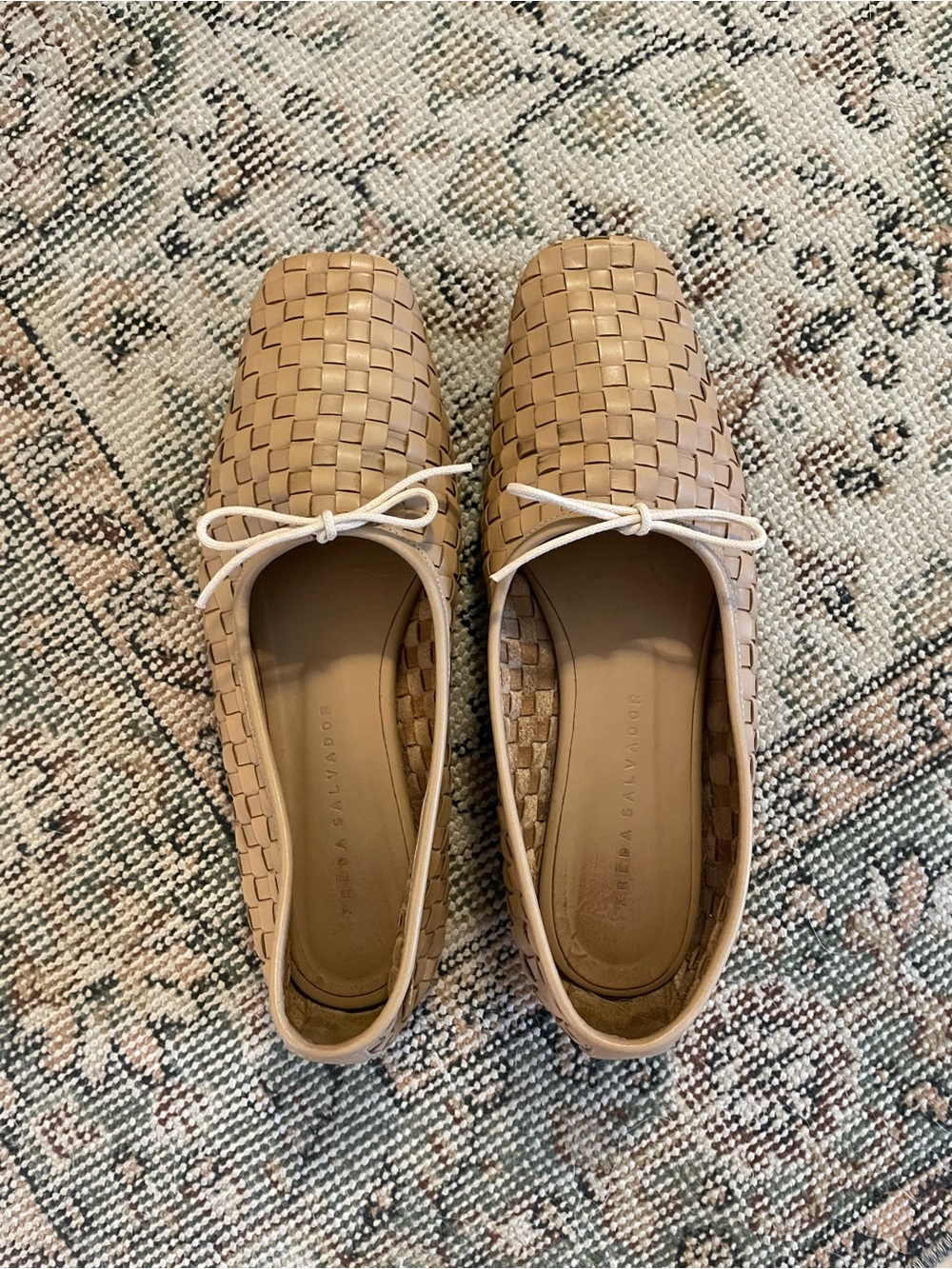 Freda Salvador Jada Woven Ballet Flat in Beige-Tan
